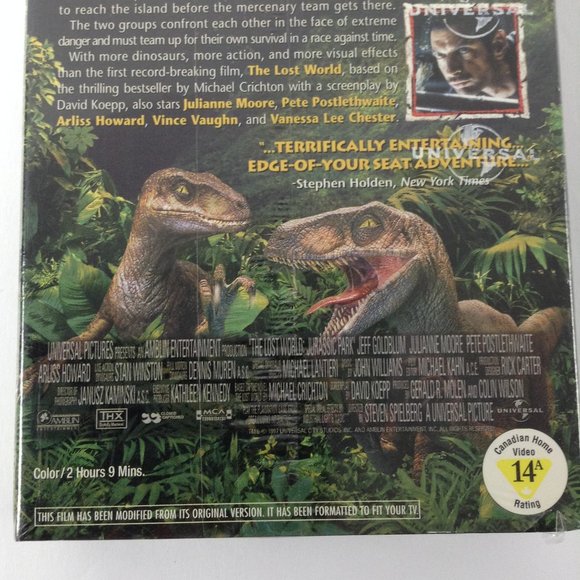 Vintage Sealed VHS 1997 The Lost World Jurassic Park Movie - Picture 3 of 10